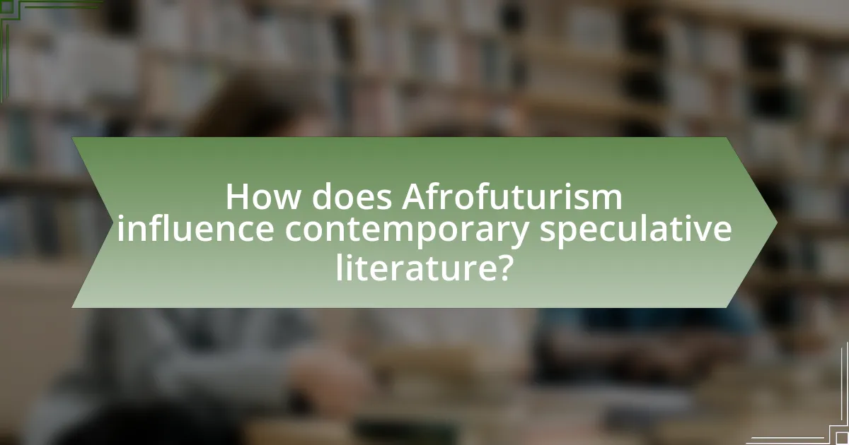 How does Afrofuturism influence contemporary speculative literature?