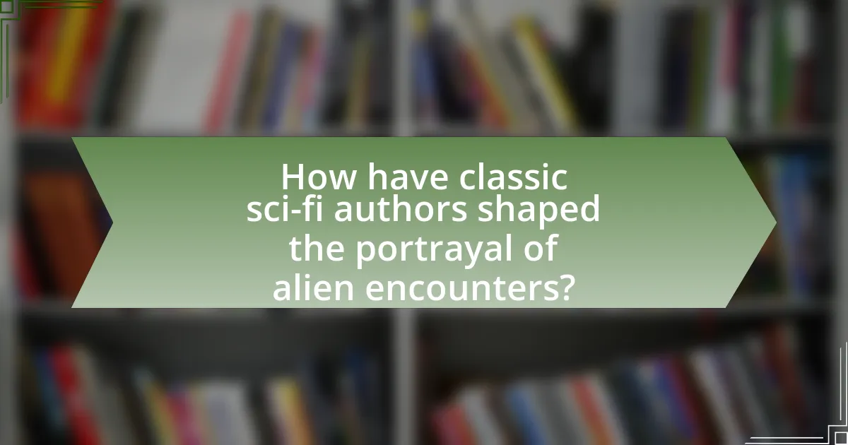 How have classic sci-fi authors shaped the portrayal of alien encounters?